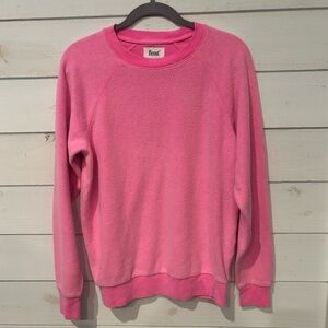 FEAT Clothing Blanket Blend Fleece Crew Pullover
Sweatshirt PINK S
